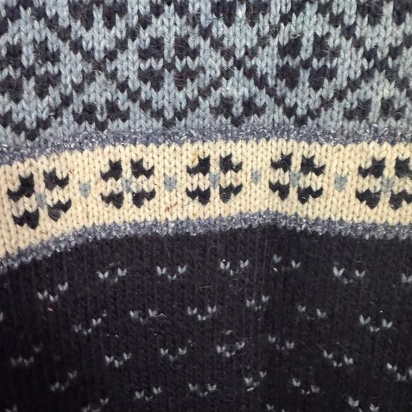 St. John's Bay Wool Blend High Neck Sweater Size Large Nordic Knit Fair Isle - Picture 8 of 8